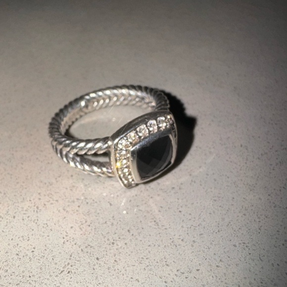 David Yurman Petite Albion Ring Black Onyx color. DY 925 style - Picture 5 of 10